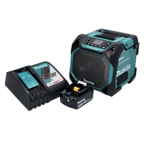 Makita DMR 203 RG1 Bluetooth Speaker 12V 18V IP64 + 1x Battery 6.0Ah + Charger