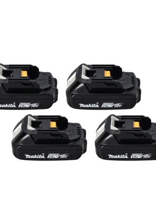 Kit di alimentazione Makita 18 V con 4x batterie BL 1820 B 2,0 Ah ( 4x 197254-9 ) + caricatore rapido doppio DC 18 RD ( 196933-6 )