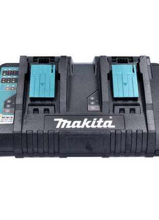 Kit di alimentazione Makita 18 V con 4x batterie BL 1820 B 2,0 Ah ( 4x 197254-9 ) + caricatore rapido doppio DC 18 RD ( 196933-6 )