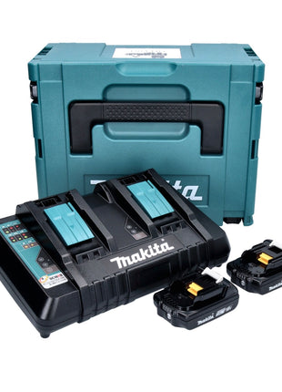 Makita Power Source Kit 18 V with 2x BL 1820 B 2.0 Ah battery ( 2x 197254-9 ) + DC 18 RD double quick charger ( 196933-6 ) + Makpac