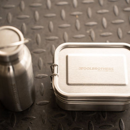 Toolbrothers Fan Edelstahl Brotdose mit Trennfächern und Edelstahldeckel 1200 ml - Toolbrothers