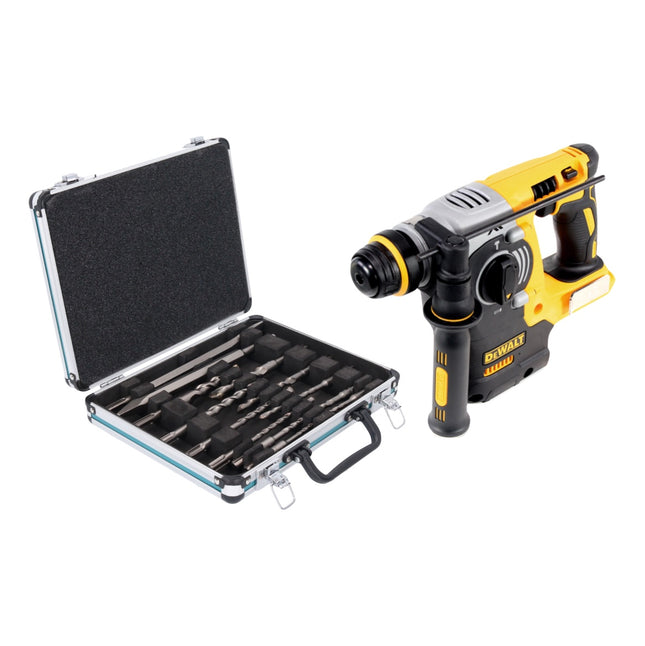Martello combinato a batteria DeWalt DCH 273 N 18 V 2,1 J SDS Plus Brushless + set di punte e scalpelli da 13 pezzi - senza batteria, senza caricabatterie
