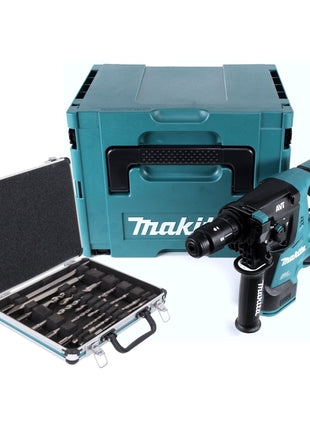 Makita DHR281ZJ Cordless Rotary Hammer SDS-Plus 2,8J 36V (2x18V) Brushless + Drill bits and Chisel Set 13 pcs. + Case Makpac - without battery, without charger