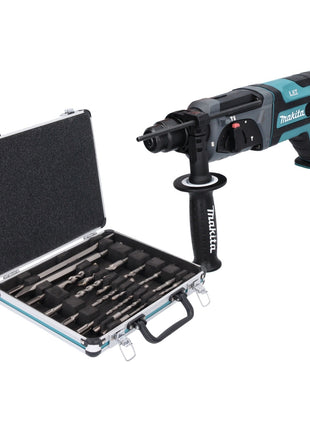 Makita DHR 241 Z cordless hammer drill 18 V 2.0 J SDS plus + 13-piece drill and chisel set - without battery, without charger