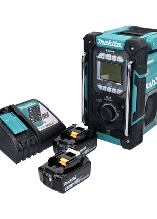Makita DMR 301 RT radio de chantier rechargeable 12 V max - 18 V DAB / DAB+ / Bluetooth + 2x batterie rechargeable 5,0 Ah + chargeur