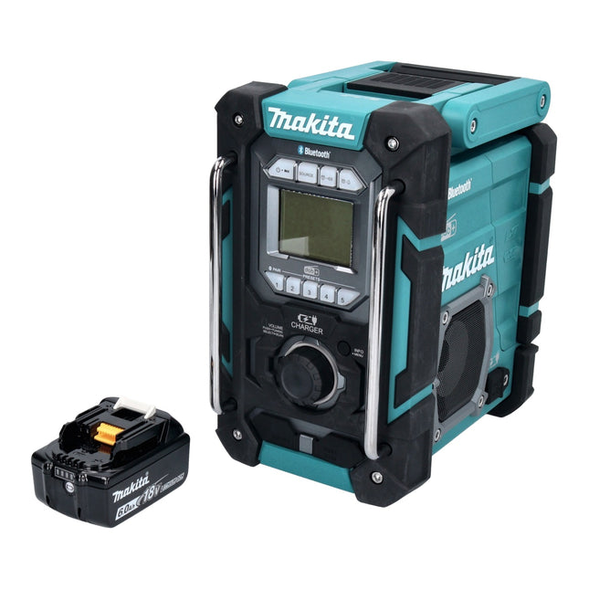 Makita DMR 301 G1 radio de chantier rechargeable 12 V max - 18 V DAB / DAB+ / Bluetooth + 1x batterie rechargeable 6,0 Ah - sans chargeur