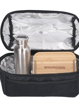 Toolbrothers Lunchpaket mit Makita Isoliertasche + Toolbrothers Fan Edelstahl Brotdose mit Bambus Deckel 1200 ml + Edelstahl Trinkflasche 500 ml - Toolbrothers