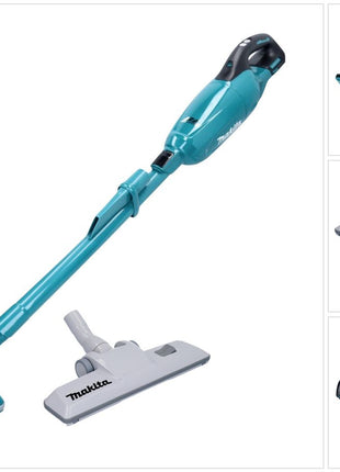 Makita DCL281FZ Battery Vacuum Cleaner 18V Brushless + Carpet Floor Nozzle - without battery, without charger