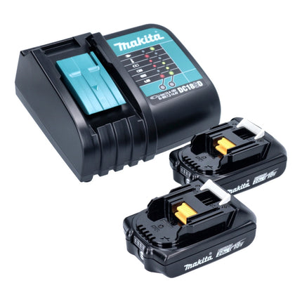 Avvitatore a impulsi a batteria Makita DTD 152 SA2X5 18 V 165 Nm + 2x batteria ricaricabile 2,0 Ah + caricabatterie + set di accessori da 101 pezzi + valigetta