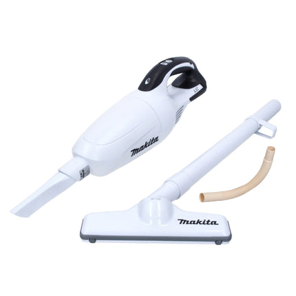 Makita DCL 181 FZW Akku Staubsauger 18 V Weiß + Absaugschlauch - ohne Akku, ohne Ladegerät