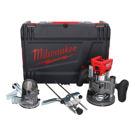 Milwaukee M18 FTR-0X Cordless Trim Router 18V Brushless + Trim Modules + HD Box Case - without battery, without charger (4933471604)