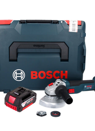 Bosch GWS 18V-10 Professional cordless angle grinder 18 V 125 mm brushless + 1x rechargeable battery 5.0 Ah + L-Boxx - without charger