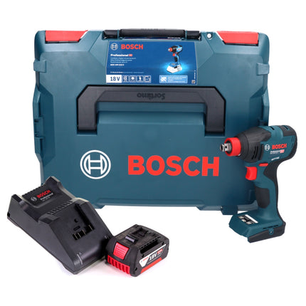 Clé à chocs rotative sans fil Bosch GDX 18V-210 C Professional 18 V 210 Nm sans balais + 1x batterie 4,0 Ah + chargeur + module de connectivité + L-Boxx
