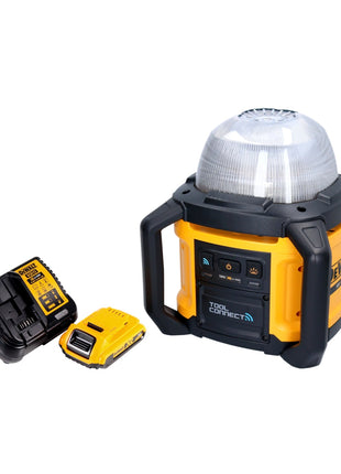 DeWalt DCL 074 D1 Cordless construction site spotlight Spotlight 18 V 5000 lm 4000 Kelvin + 1x rechargeable battery 2.0 Ah + charger