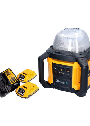 DeWalt DCL 074 D2 Faro da cantiere ricaricabile 18 V 5000 lm 4000 Kelvin + 2x batteria ricaricabile 2,0 Ah + caricatore
