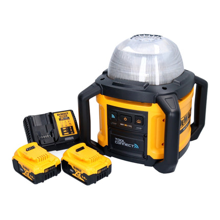 DeWalt DCL 074 P2 Akku Baustellenstrahler Strahler 18 V 5000 lm 4000 Kelvin + 2x Akku 5,0 Ah + Ladegerät