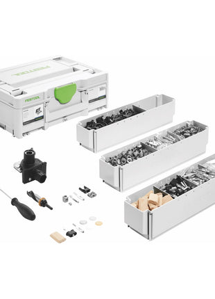 Festool DF 500 Q-Plus Dübelfräse 420 W 4 - 10 mm + Systainer ( 576413 ) + KV-SYS D8 DOMINO Verbinder Sortiment ( 576797 ) - Toolbrothers