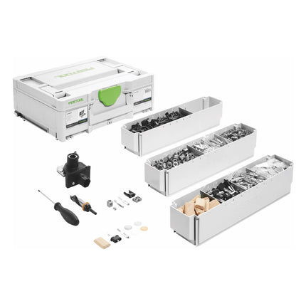 Festool DF 500 Q-Plus Dübelfräse 420 W 4 - 10 mm + Systainer ( 576413 ) + KV-SYS D8 DOMINO Verbinder Sortiment ( 576797 ) - Toolbrothers