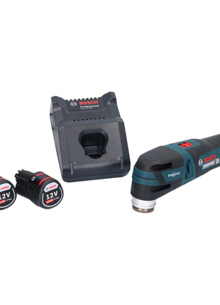 Bosch GOP 12V-28 Professional Cordless Multi-Cutter Starlock Brushless + 2x Batteries 2.0 Ah + Charger