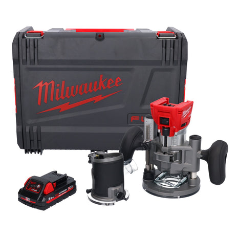 Milwaukee M18 FTR-301X Cordless Trim Router 18V Brushless + 1x Battery 3.0 Ah + Trim Modules + HD Box Case - without charger