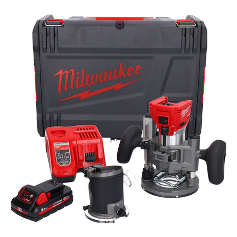 Milwaukee M18 FTR-301X Cordless Trim Router 18V Brushless + 1x Battery 3.0 Ah + Charger + Trim Modules + HD Box Case
