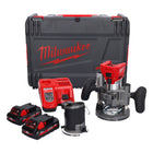 Milwaukee M18 FTR-302X Cordless Trim Router 18V Brushless + 2x Batteries 3.0 Ah + Charger + Trim Modules + HD Box Case