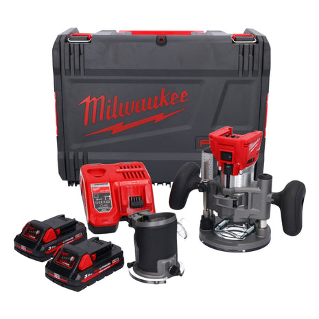 Milwaukee M18 FTR-302X Cordless Trim Router 18V Brushless + 2x Batteries 3.0 Ah + Charger + Trim Modules + HD Box Case