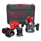 Milwaukee M18 FTR-402X Akku Fräse 18 V Brushless + 2x Akku 4,0 Ah + Ladegerät + Fräsmodule + HD Box