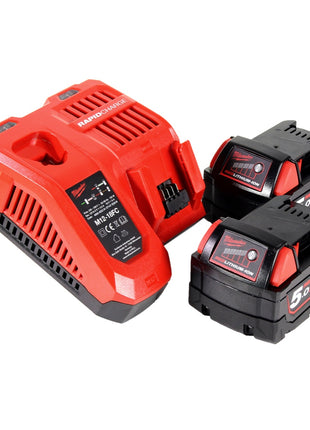 Milwaukee M18 HOAL-502FC Cordless LED Construction Lamp 4000lm 18V + 2x Batteries 5.0Ah + Charger
