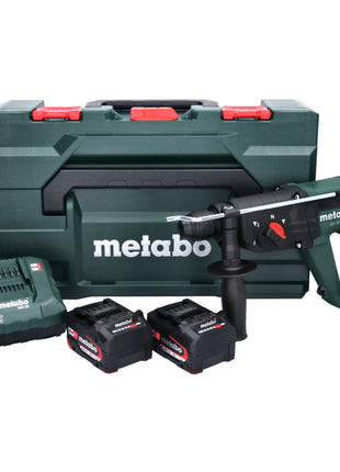 Metabo KH 18 LTX 24 Marteau perforateur burineur sans fil 18 V 2,1 J SDS plus + 2x Batterie 4,0 Ah + Ladegert + metaBOX ( 601712510 )