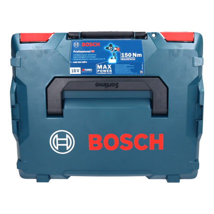 Bosch GSB 18V-150 C Professional Perceuse-visseuse à percussion sans fil Biturbo Brushless 18 V 150 Nm (06019J5102) + L-Boxx - sans batterie, sans chargeur