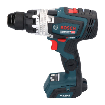 Bosch GSB 18V-150 C Professional Perceuse-visseuse à percussion sans fil Biturbo Brushless 18 V 150 Nm (06019J5102) + L-Boxx - sans batterie, sans chargeur