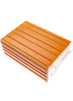 FORTE Tools K-55 Aufbewahrungsbox in 21.2x30.2x12.6 cm, Schubladenbox, Transparent, Kunststoff, mit 1 Schublade, mit Schienensystem kombinierbar ( 000051144839 ) - Toolbrothers
