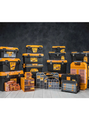 FORTE Tools K-55 Aufbewahrungsbox in 21.2x30.2x12.6 cm, Schubladenbox, Transparent, Kunststoff, mit 1 Schublade, mit Schienensystem kombinierbar ( 000051144839 ) - Toolbrothers