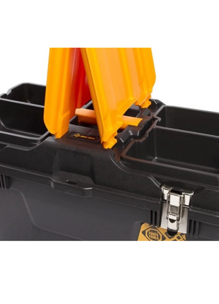 FORTE Tools MG-22 Jumbo Toolbox in 58x23x31 cm, Werkzeugkoffer, Koffer mit Metall-Laschen und internen Organizer, herausnehmbar, abschließbar ( 000051144585 ) - Toolbrothers