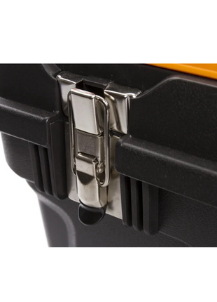 FORTE Tools MG-22 Jumbo Toolbox in 58x23x31 cm, Werkzeugkoffer, Koffer mit Metall-Laschen und internen Organizer, herausnehmbar, abschließbar ( 000051144585 ) - Toolbrothers