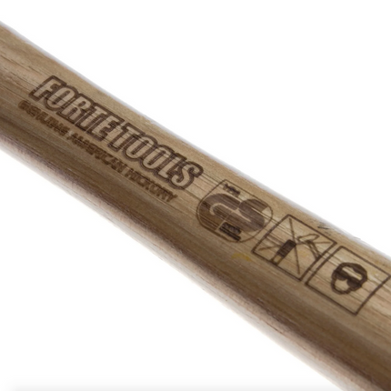 FORTE TOOLS Schlosserhammer mit Holzgriff, 100 g Kopfgewicht, Hammer mit Holzstiel, Premium Werkzeug, geschmiedet, doppelter Ringkeil, lackierter Kopf ( 000051151020 )