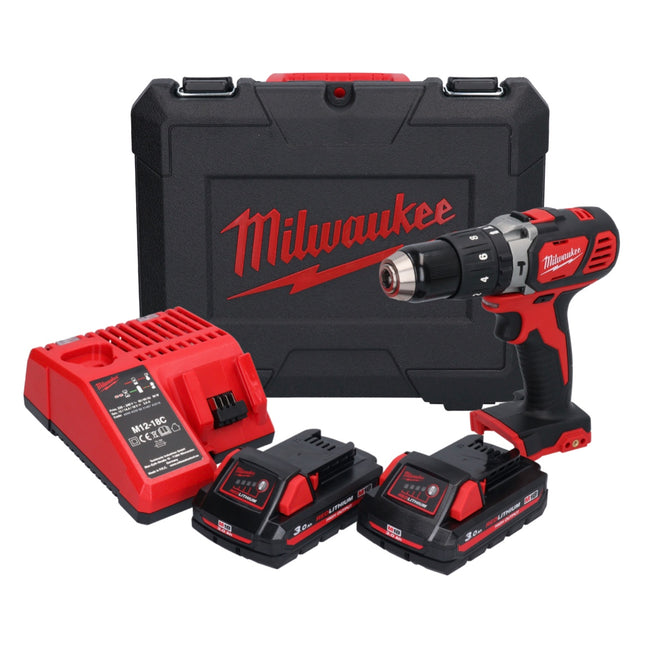 Milwaukee M18 BPD-302C Perceuse à percussion sans fil 60Nm 18V + 2x Batteries 3,0Ah + Chargeur + Coffret