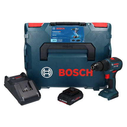 Bosch Professional GSB 18V-55 Perceuse-visseuse à percussion sans fil 55Nm 18V Brushless + 1x Batterie ProCORE 4,0Ah + Chargeur + Coffret L-Boxx -