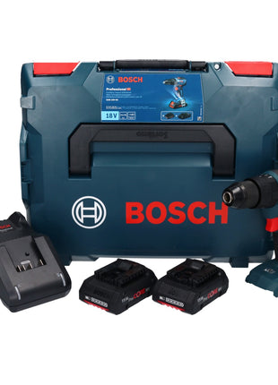 Bosch GSB 18V-55 Professional Perceuse-visseuse à percussion sans fil 55 Nm Brushless 18V + 2x Batteries ProCORE 4,0Ah + Chargeur + Coffret L-Boxx (06019H5304)
