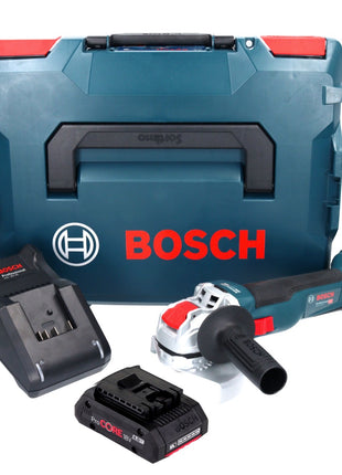 Bosch GWX 18V-10 Professional Meuleuse d'angle sans fil 18 V 125 mm X-LOCK Brushless + 1x Batterie ProCORE 4,0 Ah + Chargeur + L-Boxx
