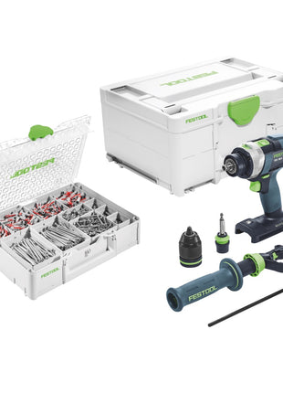 Festool TPC 18/4 I-Basic Akku Schlagbohrschrauber 18 V 75 Nm ( 575604 ) Brushless + 650 tlg. Schrauben und Dübel Sortiment + Systainer - ohne Akku, ohne Ladegerät - Toolbrothers