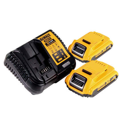 DeWalt DCS369D2 Scie sabre compacte sans fil 18V Brushless + 2x Batteries 2,0Ah + Chargeur