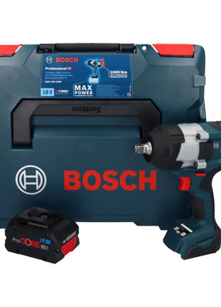 Bosch GDS 18V-1000 Professional Visseuse à chocs sans fil 18 V 1000 Nm BITURBO Brushless + 1x batterie ProCORE 8,0 Ah + L-Boxx - sans chargeur