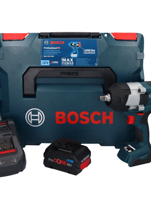 Bosch GDS 18V-1000 Professional Visseuse à chocs sans fil 18 V 1000 Nm BITURBO Brushless + 1x batterie ProCORE 8,0 Ah + chargeur + L-Boxx