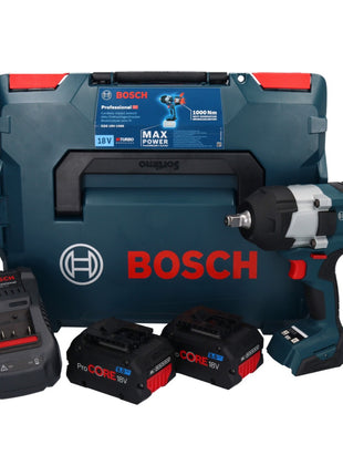 Bosch GDS 18V-1000 Professional Visseuse à chocs sans fil 18 V 1000 Nm BITURBO Brushless + 2x batterie ProCORE 8,0 Ah + chargeur + L-Boxx ( 06019J8302 )
