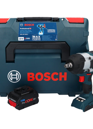 Bosch GDS 18V-1000 C Professional Visseuse à chocs sans fil 18 V 1000 Nm BITURBO Brushless + 1x batterie ProCORE 8,0 Ah + module Bluetooth GCY 42 + L-Boxx - sans chargeur