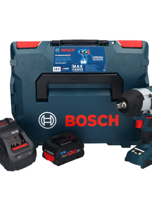 Bosch GDS 18V-1000 C Professional Visseuse à chocs sans fil 18 V 1000 Nm BITURBO Brushless + 1x batterie ProCORe 8,0 Ah + chargeur + GCY 42 Bluetooth Modul + L-Boxx