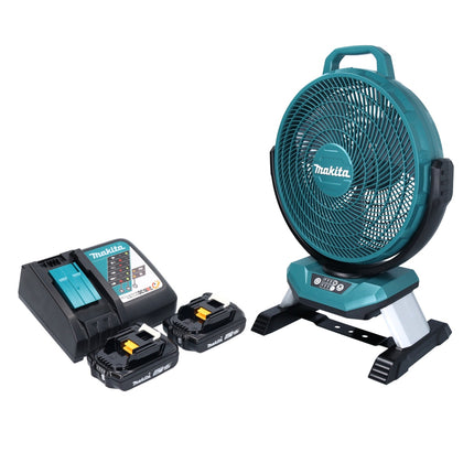 Makita DCF 301 RA Akku Ventilator Lüfter 18 V 33 cm + 2x Akku 2,0 Ah + Ladegerät