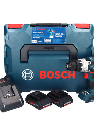 Bosch GSB 18V-150 C Professional Akku Schlagbohrschrauber 18 V 150 Nm Biturbo Brushless + 2x ProCORE Akku 4,0 Ah + Ladegerät + L-Boxx
